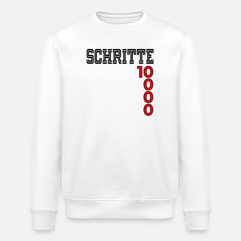 Sport Motivation Schritte - Stanley/Stella Unisex Bio-Sweatshirt ROLLER - Weiß