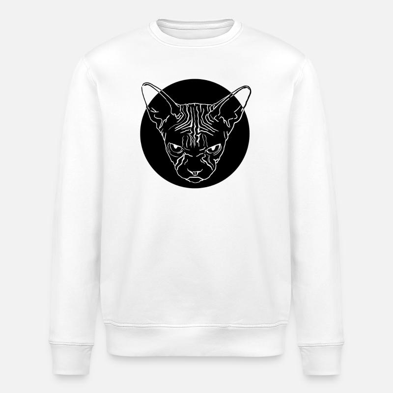 Sphinx Head - Stanley/Stella ROLLER Unisex Organic Sweatshirt - white