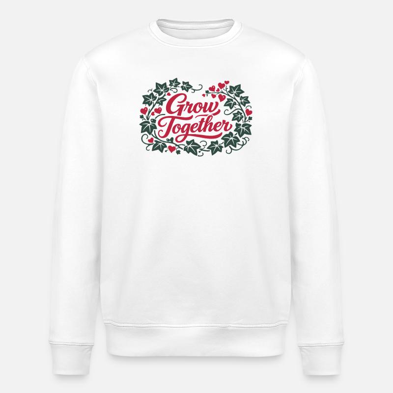 Grandir ensemble | Amour & Nature Saint-Valentin - Sweat bio ROLLER Stanley/Stella Unisexe - blanc