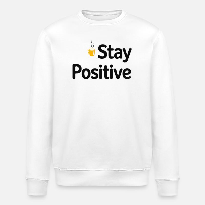 Tasse à café Reste Positive - Sweat bio ROLLER Stanley/Stella Unisexe - blanc