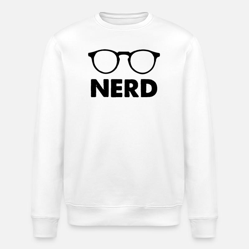 Brille Nerd - Stanley/Stella Unisex Bio-Sweatshirt ROLLER - Weiß