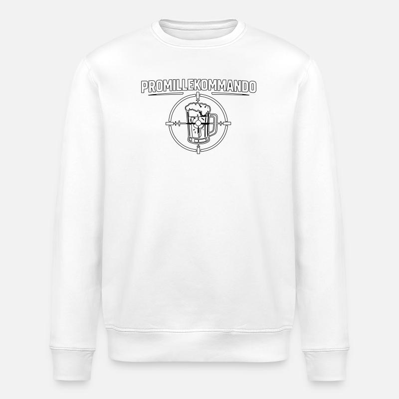 Promillekommando - T-shirts de fête - - Sweat bio ROLLER Stanley/Stella Unisexe - blanc