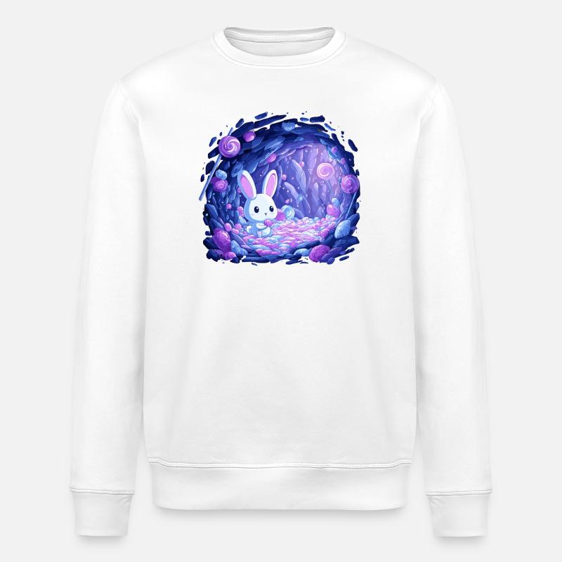 Sucre Lop Bunny en Candy Light - Sweat bio ROLLER Stanley/Stella Unisexe - blanc