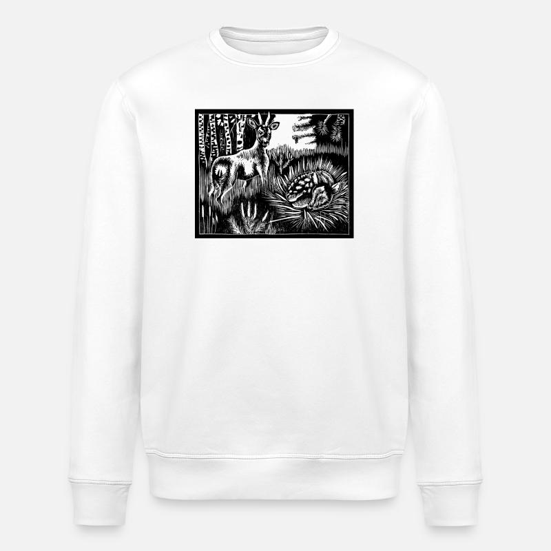 Alfabeest-Rehe - Stanley/Stella Unisex Bio-Sweatshirt ROLLER - Weiß