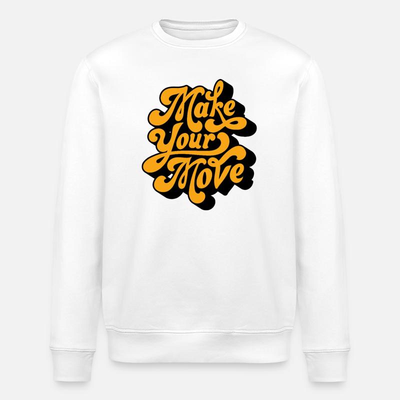 Make Your Move Retro-Skript - Stanley/Stella Unisex Bio-Sweatshirt ROLLER - Weiß