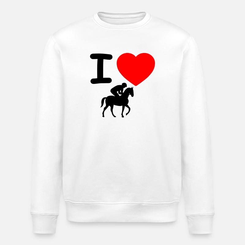 Pferde - Stanley/Stella Unisex Bio-Sweatshirt ROLLER - Weiß