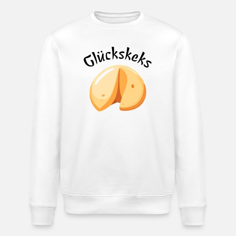 Glückskeks Karneval Kostüm - Glückskeks Tshirt - Stanley/Stella Unisex Bio-Sweatshirt ROLLER - Weiß