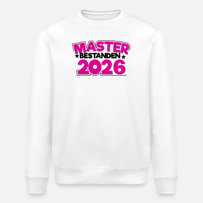Master 2026 Abschluss Promotion Sponsion - Stanley/Stella Unisex Bio-Sweatshirt ROLLER - Weiß