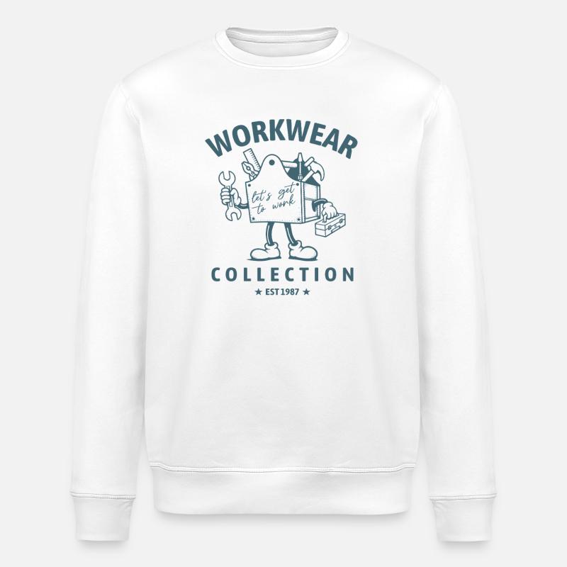 Werkzeugkasten Workwear Collection - Stanley/Stella Unisex Bio-Sweatshirt ROLLER - Weiß