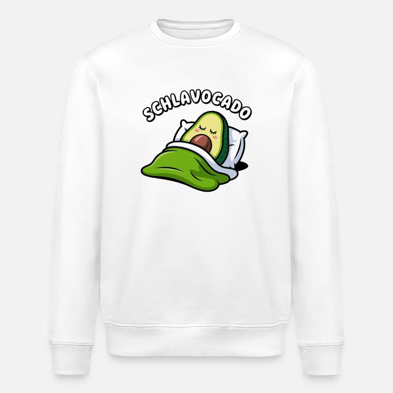 Schlavocado Kawaii Avocat Sleeping Pun - Sweat bio ROLLER Stanley/Stella Unisexe - blanc