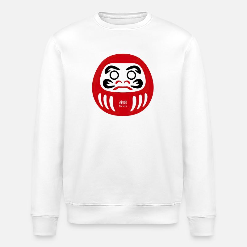 Daruma Focus - Stanley/Stella Unisex Bio-Sweatshirt ROLLER - Weiß
