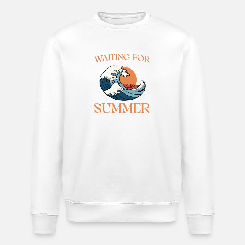 Waiting For Summer - Stanley/Stella ROLLER Unisex Organic Sweatshirt - white