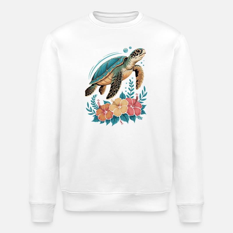 Sea Turtle Ocean Addict Design - Sweat bio ROLLER Stanley/Stella Unisexe - blanc