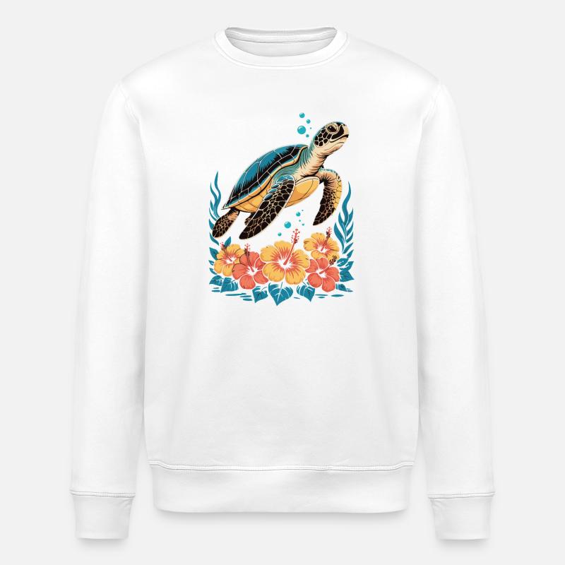 Sea Turtle Ocean Addict Design - Sweat bio ROLLER Stanley/Stella Unisexe - blanc