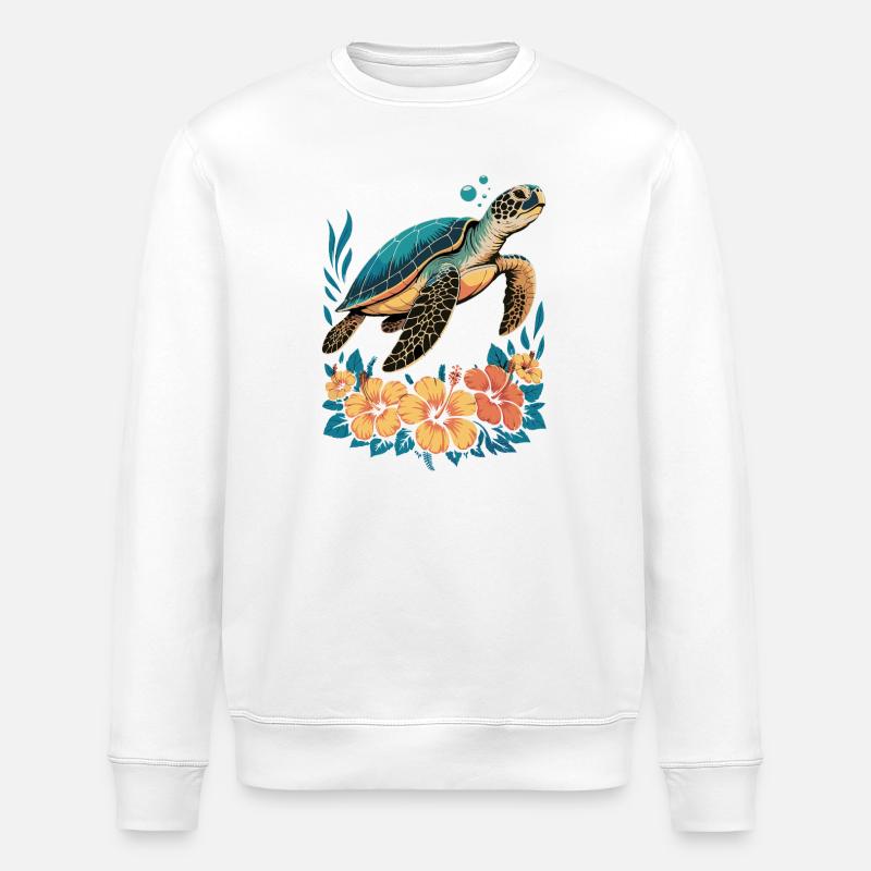 Sea Turtle Ocean Addict Design - Sweat bio ROLLER Stanley/Stella Unisexe - blanc