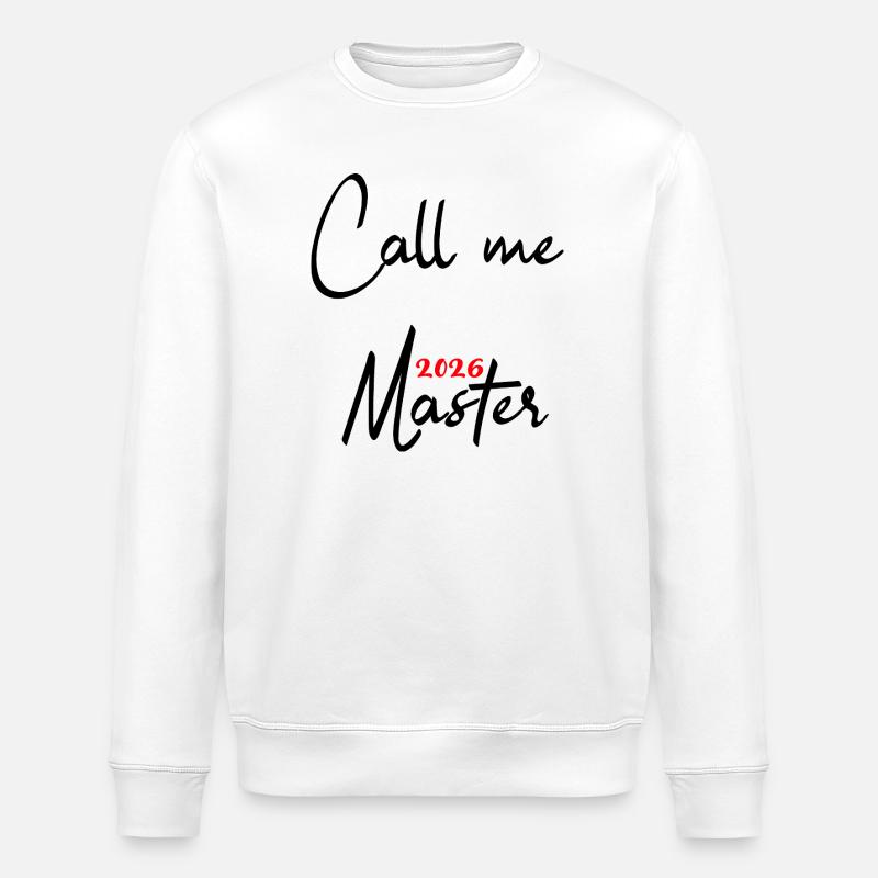 Master 2026 Diplôme - Sweat bio ROLLER Stanley/Stella Unisexe - blanc