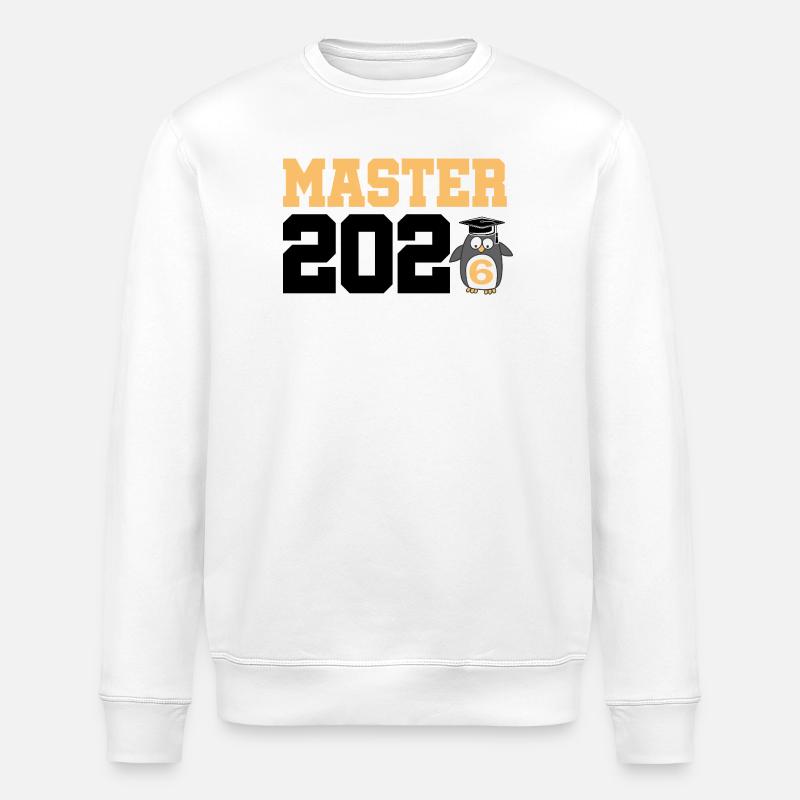 Master 2026 Abschluss Promotion Sponsion - Stanley/Stella Unisex Bio-Sweatshirt ROLLER - Weiß