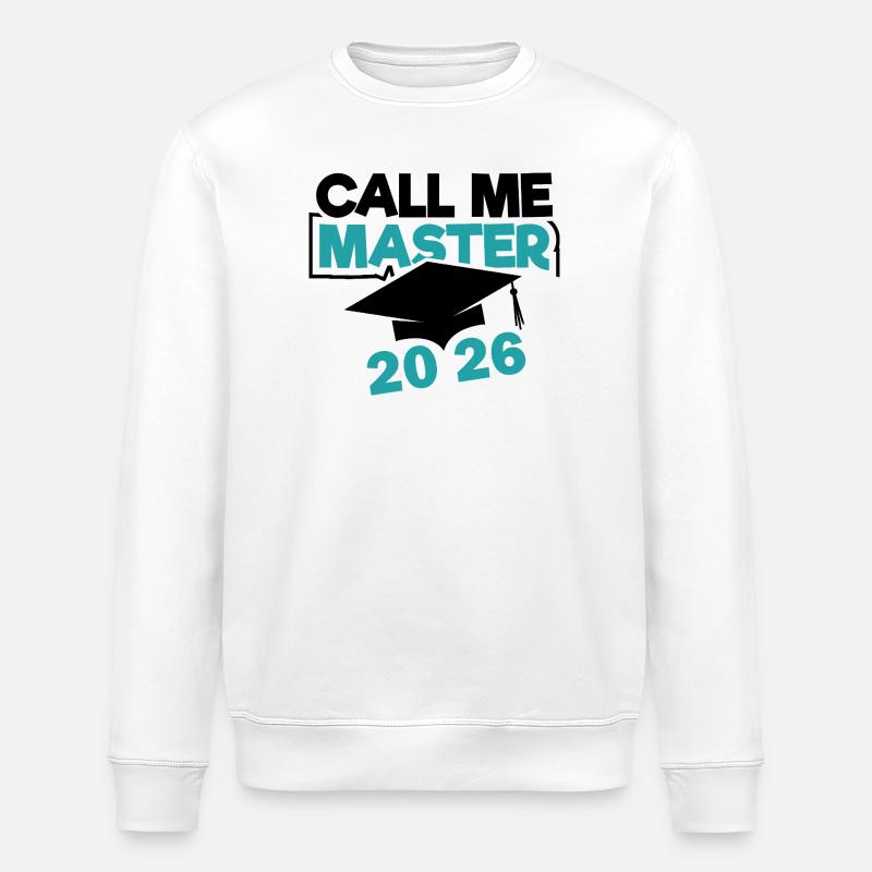 Master 2026 Abschluss Promotion Sponsion - Stanley/Stella Unisex Bio-Sweatshirt ROLLER - Weiß
