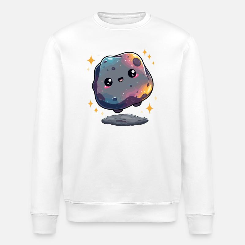 Kleiner Galaxie-Asteroid - Stanley/Stella Unisex Bio-Sweatshirt ROLLER - Weiß