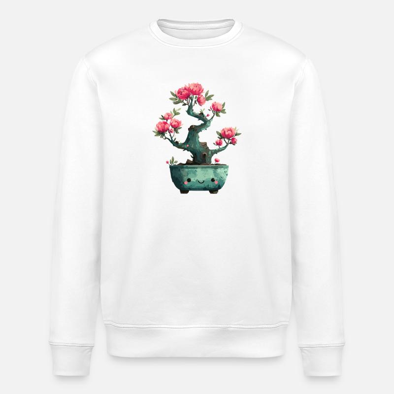 Fleurs de bonsaï de Kawaii - Sweat bio ROLLER Stanley/Stella Unisexe - blanc