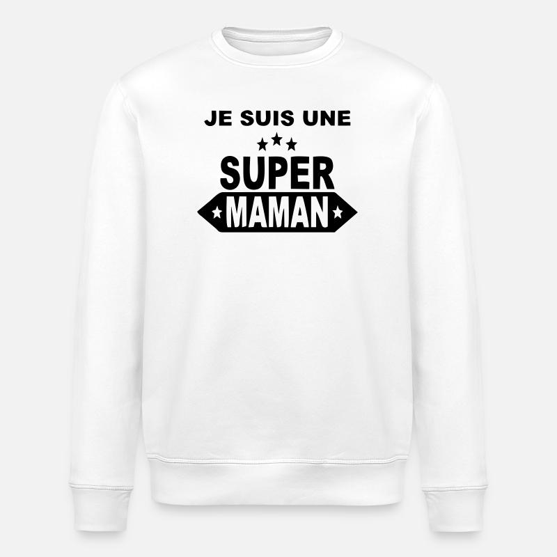 I'm a great mom - Stanley/Stella ROLLER Unisex Organic Sweatshirt - white