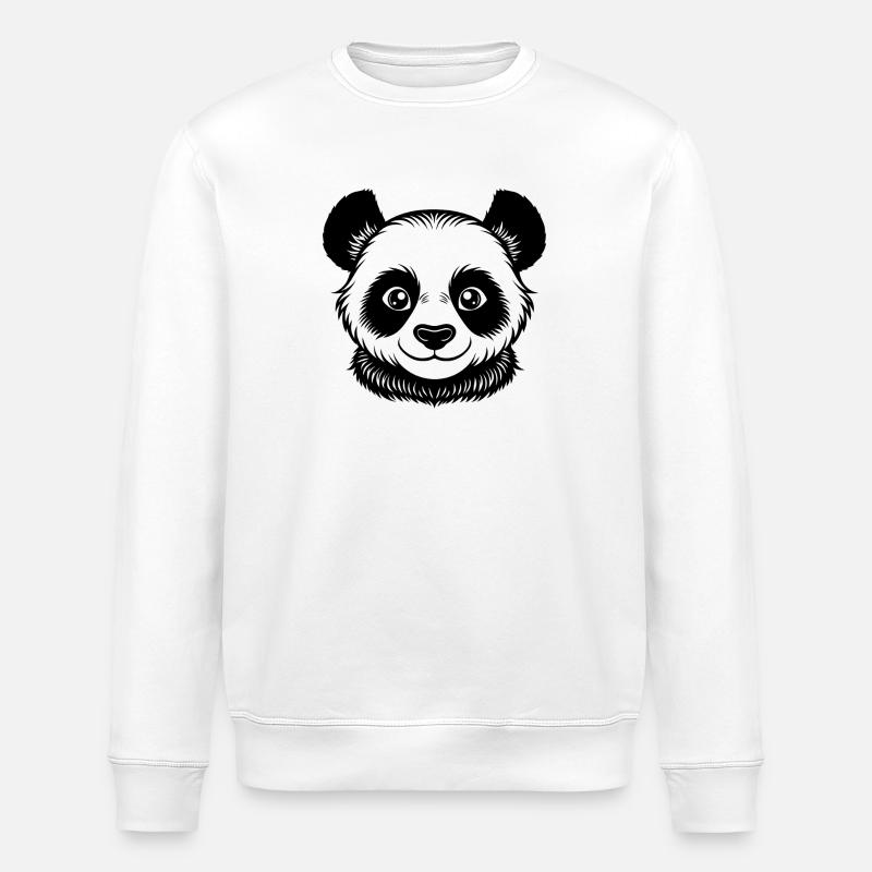 Visage de bébé panda - Sweat bio ROLLER Stanley/Stella Unisexe - blanc