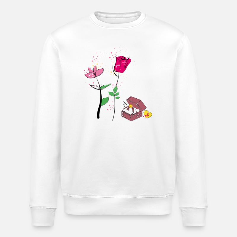 Valentine - Sweat bio ROLLER Stanley/Stella Unisexe - blanc