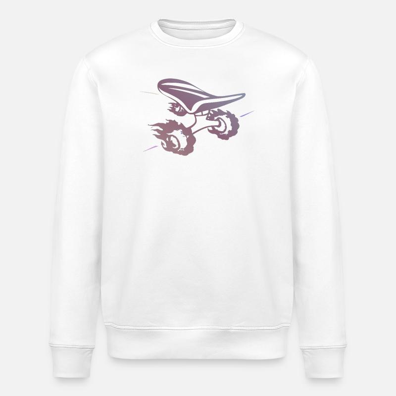 Gradient skateboard Silhouette Ride - Stanley/Stella ROLLER Unisex Organic Sweatshirt - white