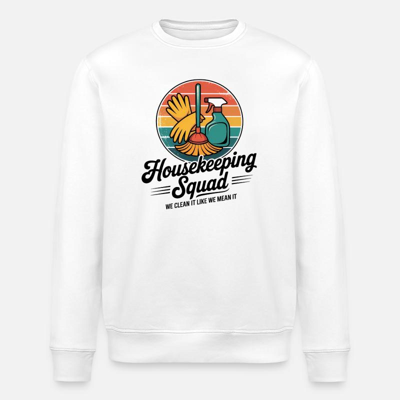 Lustiges Putzen Design - Stanley/Stella Unisex Bio-Sweatshirt ROLLER - Weiß