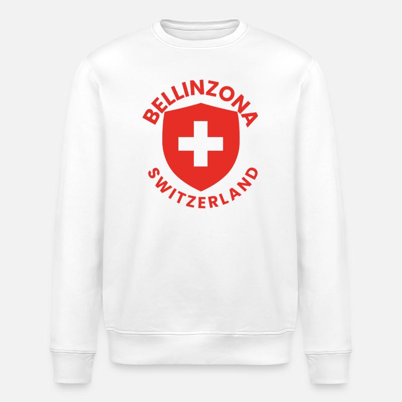 Bouclier de Bellinzone Drapeau suisse - Sweat bio ROLLER Stanley/Stella Unisexe - blanc