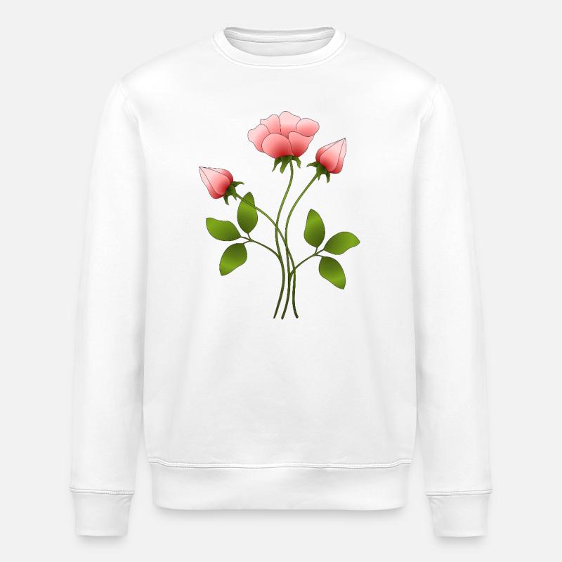 Blumen - Stanley/Stella Unisex Bio-Sweatshirt ROLLER - Weiß