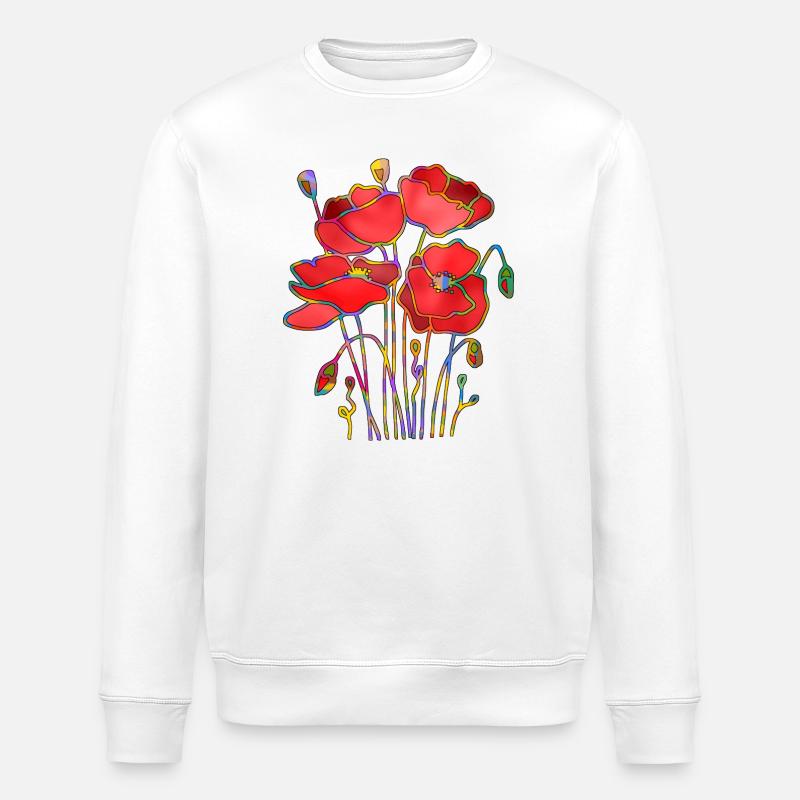 Fleur - Sweat bio ROLLER Stanley/Stella Unisexe - blanc