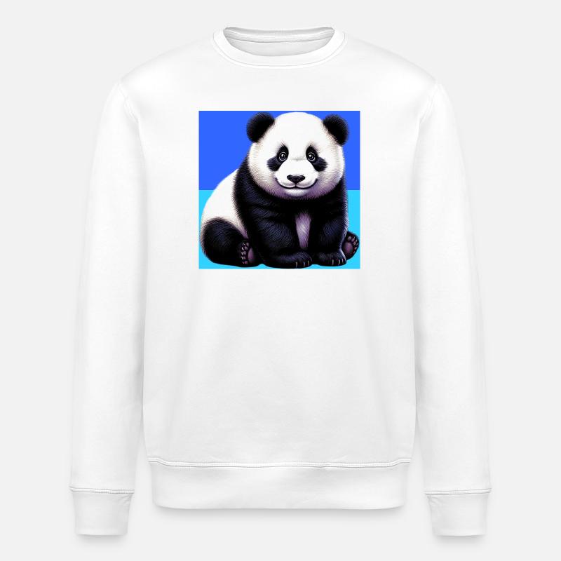 Panda - Stanley/Stella Unisex Bio-Sweatshirt ROLLER - Weiß