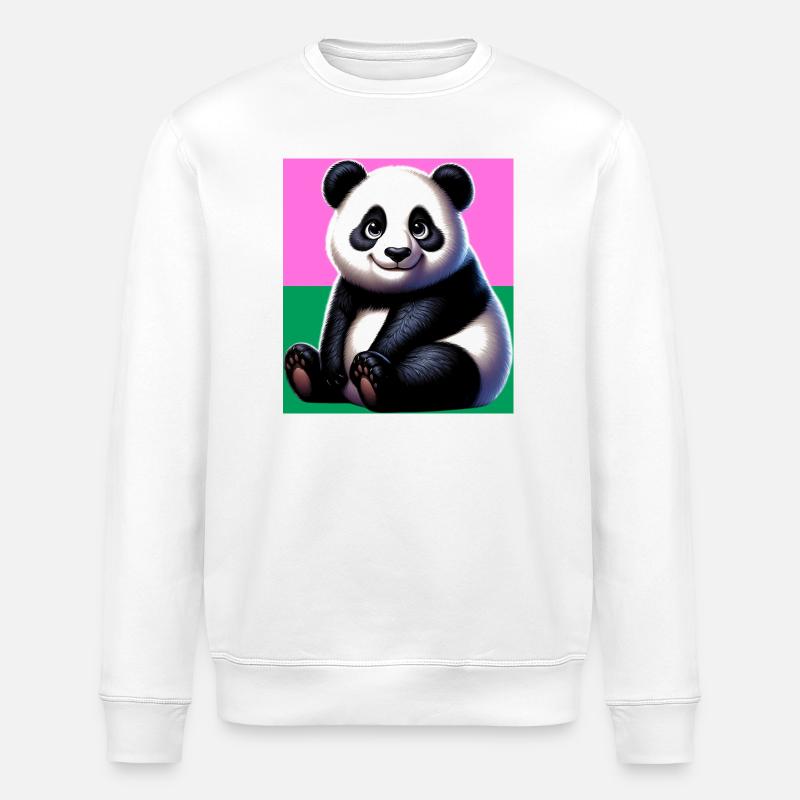 Panda - Stanley/Stella Unisex Bio-Sweatshirt ROLLER - Weiß