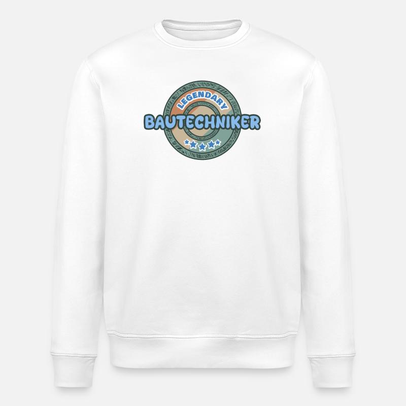 Gift Idea Construction Technician - Stanley/Stella ROLLER Unisex Organic Sweatshirt - white