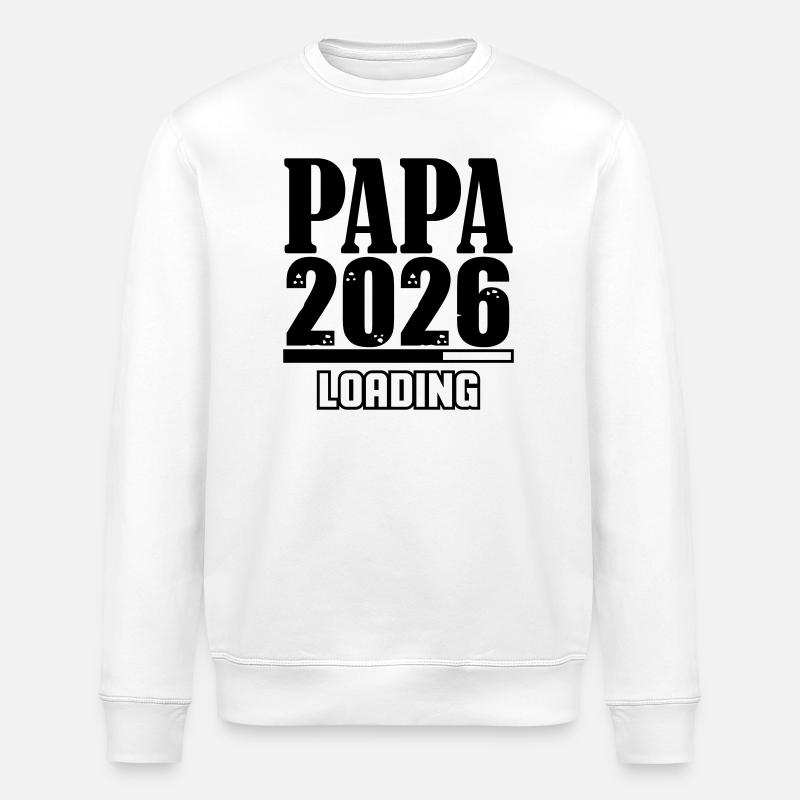 Papa 2026 Loading - Stanley/Stella ROLLER Unisex Organic Sweatshirt - white