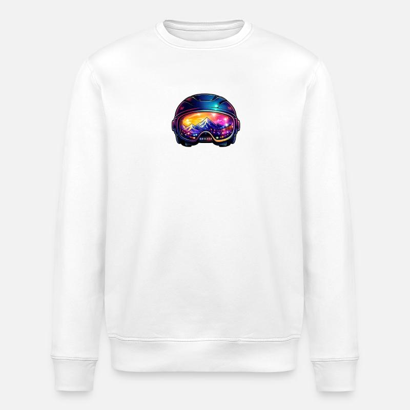 Farbiger Helm - Stanley/Stella Unisex Bio-Sweatshirt ROLLER - Weiß