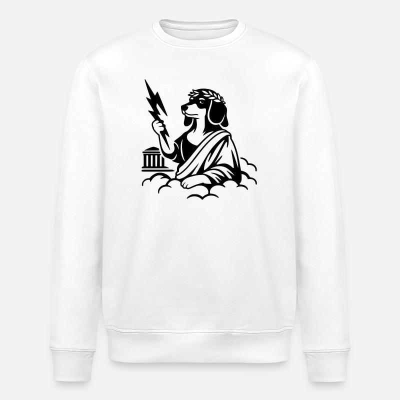 Zeus Wurstos Dackel - Stanley/Stella Unisex Bio-Sweatshirt ROLLER - Weiß