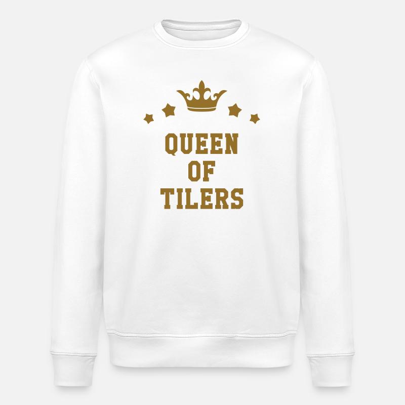 Königin der Fliesenbauer - Stanley/Stella Unisex Bio-Sweatshirt ROLLER - Weiß