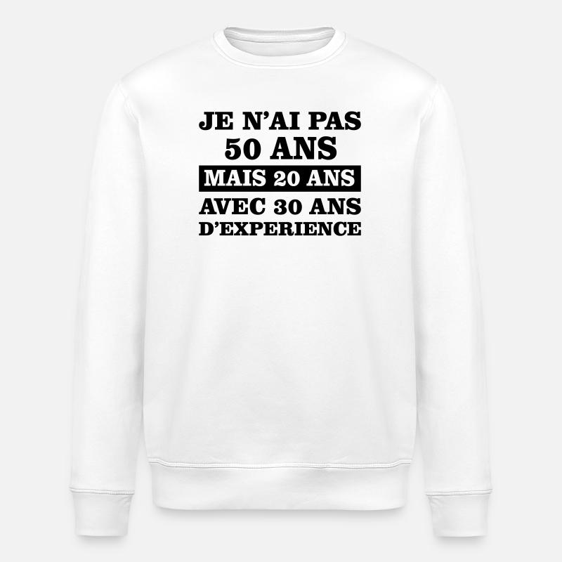 50 Jahre - Stanley/Stella Unisex Bio-Sweatshirt ROLLER - Weiß
