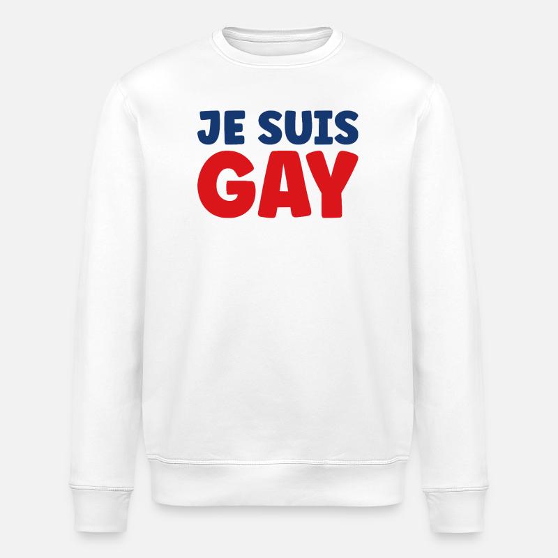 Ich bin schwul - Stanley/Stella Unisex Bio-Sweatshirt ROLLER - Weiß