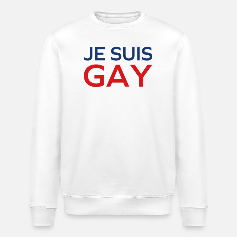 Ich bin schwul - Stanley/Stella Unisex Bio-Sweatshirt ROLLER - Weiß