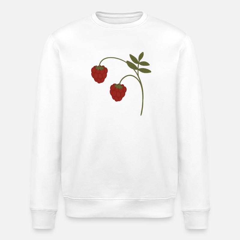 Framboises - Sweat bio ROLLER Stanley/Stella Unisexe - blanc