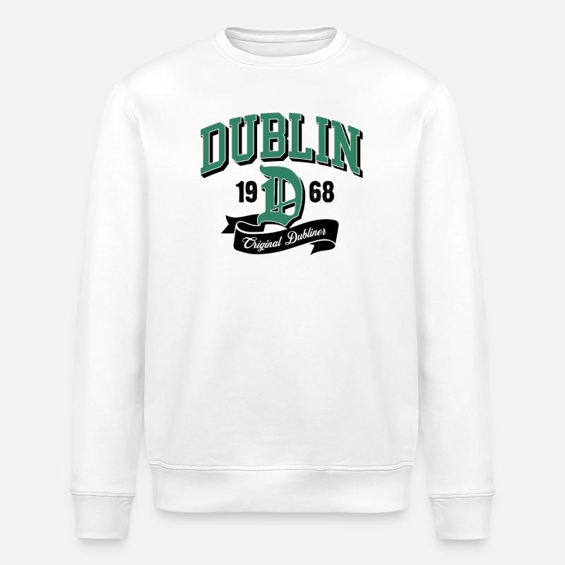 Dublin Original Dubliner - Stanley/Stella ROLLER Unisex Organic Sweatshirt - white