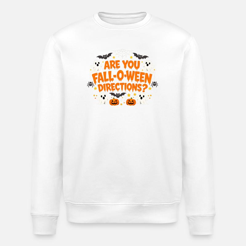 Bist du ein Herbst-O-Ween-Anleitungslehrer? Hallow - Stanley/Stella Unisex Bio-Sweatshirt ROLLER - Weiß