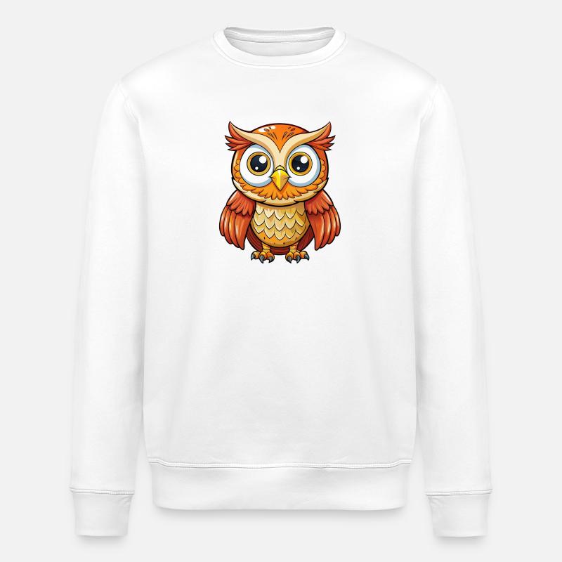 Eule - Stanley/Stella Unisex Bio-Sweatshirt ROLLER - Weiß