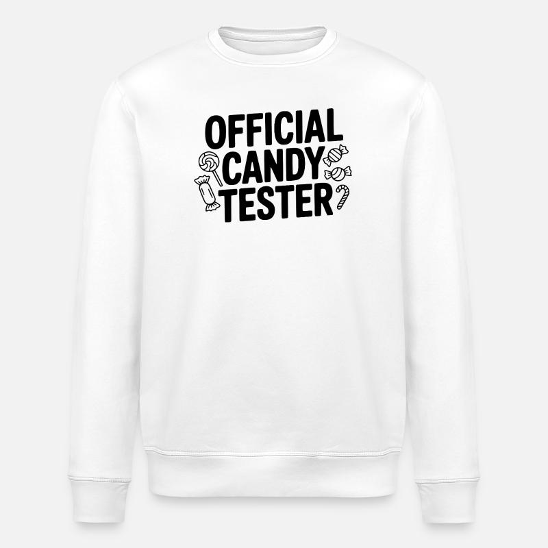 Official Candy Tester - Stanley/Stella ROLLER Unisex Organic Sweatshirt - white