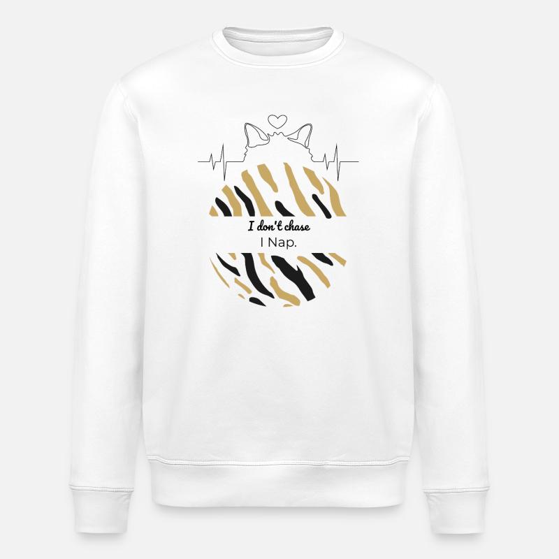 Tiger Stripe Semicircle - Stanley/Stella ROLLER Unisex Organic Sweatshirt - white