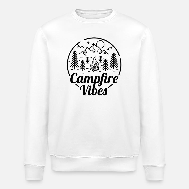 Campfire Vibes - Stanley/Stella Unisex Bio-Sweatshirt ROLLER - Weiß