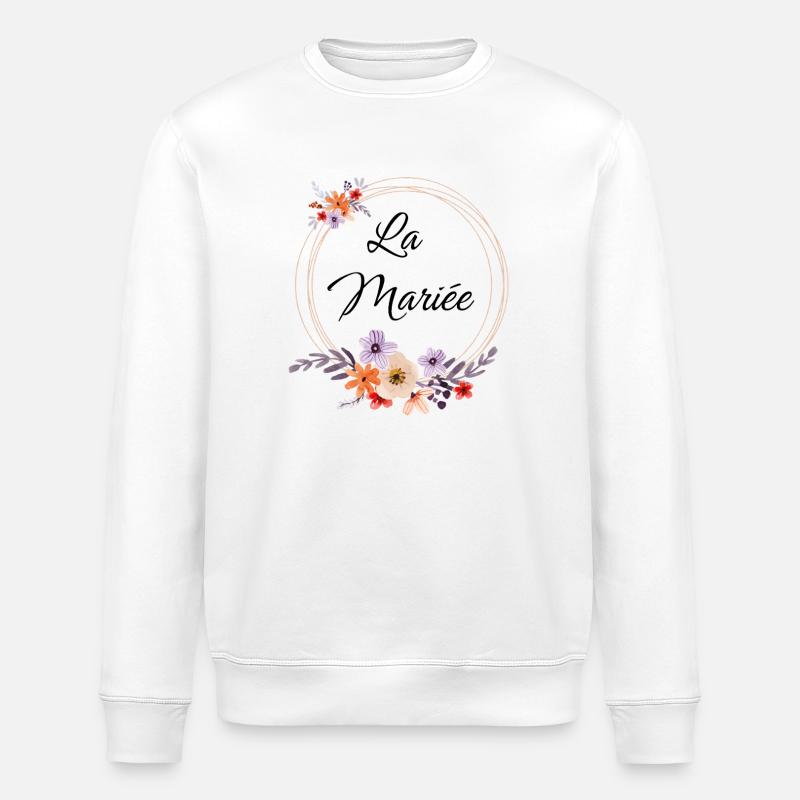 La Future Mariée EVJF Fleurs - Sweat bio ROLLER Stanley/Stella Unisexe - blanc